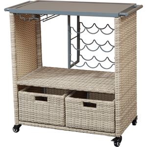 Cambridge Service Cart - Natural by Malay Deluxe