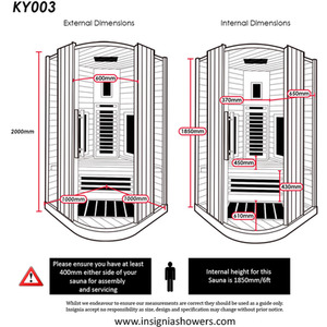 Quadrant Full Spectrum Infrared Indoor Sauna - Canadian Spruce by Insignia
