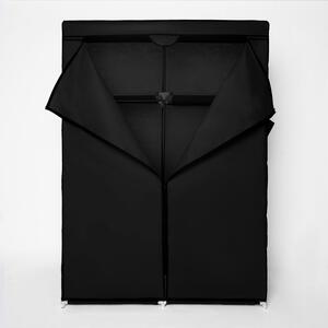 Fabric Double Canvas Wardrobe - Black by OHS
