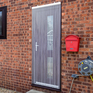 Aluminium Fly and Insect Screen Curtain for Doors - Silver by Vermatik