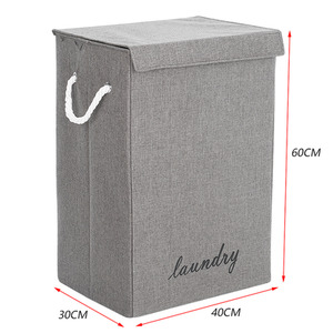 Foldable Laundry Basket with Rope Handles - Grey by lifeideas