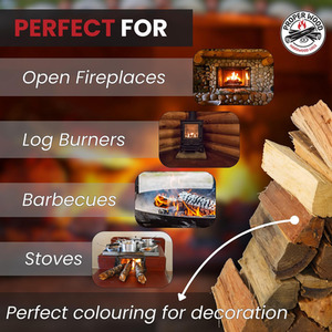 Kiln Dried Hardwood Logs Carry Packs - Brown / 3 packs by Warma