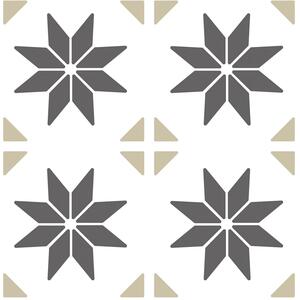 Floor Tiles Self-Adhesive Vinyl Flooring Kitchen Bathroom - Grey / Stars by D-C-Fix