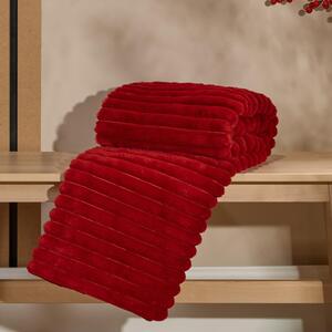 Faux Fur Thick Rib Throw by OHS