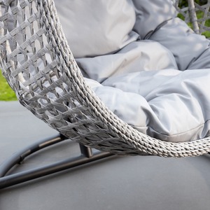 Oakley Swing Single Egg Pod Chair - Light Grey - Light Grey by Artemis Home