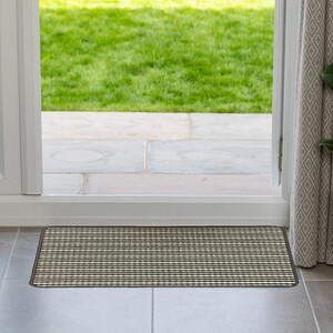 Geo Triangle Washable Mat - Black and White