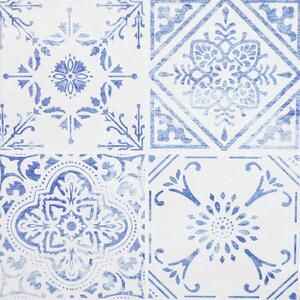 Floor Tiles Self-Adhesive Vinyl Flooring Kitchen Bathroom - Blue, White / Mediterranean by D-C-Fix