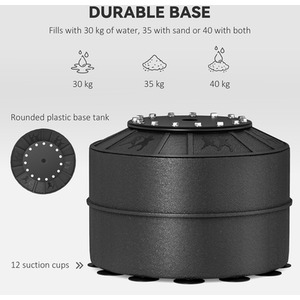 HOMCOM Freestanding Boxing Bag - Black by HOMCOM