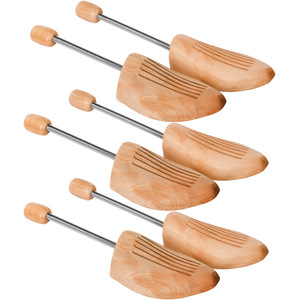 Spiral-Spring Shoe Stretcher 3 Pairs - Brown / 44-45 by tectake