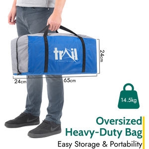 Hartland XL 6 Man 2 Room Tent - Blue by Trail