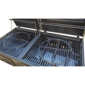 Toronto Combi Charcoal Gas Barbecue - Black by Tepro