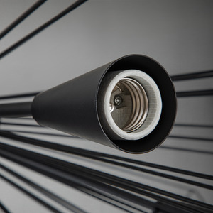 10 Lights Dandelion Pendant Modern Sputnik Chandelier - Black