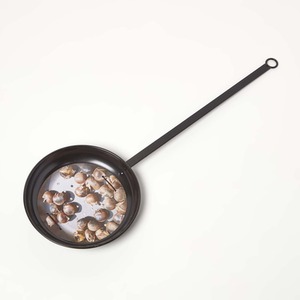 Cast Iron Chestnut Roasting Pan - Black by Homescapes