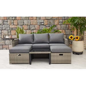 New Hampshire Transformer Patio Set - Grey by Malay