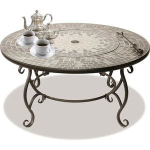 GINESSA Fire Pit Table BBQ Ice Bucket - Grey