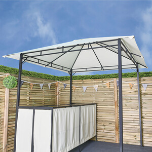 Bar Gazebo & Two Chairs - Cream