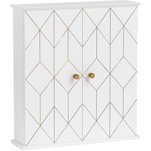 HOMCOM Bathroom Wall Cabinet Wall Cupboard with Adjustable Shelf - White by HOMCOM