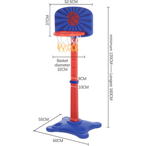 Adjustable Basketball Hoop Set for Kids - Blue by Livingandhome