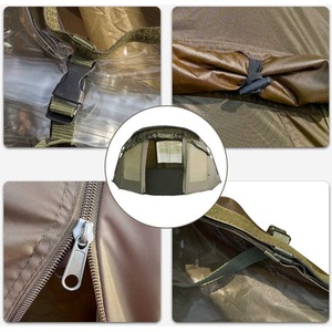 CARPZILLA Fishing Bivvy 1 Man Waterproof Camping Tent Shelter Door Windows Green - Dark Green by CARPZILLA