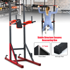 Multi-function Power Tower - Black by Costway