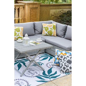 3-Piece Sorento Rattan Transformer Set - Grey by Outdoor Essentials