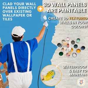 3D Wall Panels (96x48 cm) PVC Cladding Panel Stone Effect by NOVECRAFTO