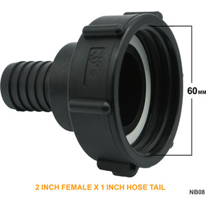 IBC S60x6 (2 inch) Female to (2 inch) Hose Tail by DNA PACKAGING LTD