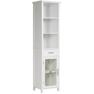 Teamson Home Wooden Bathroom Cabinet Multi Functional White 7978 - White by Teamson Home