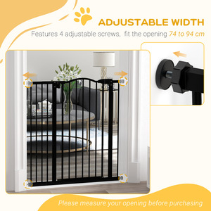 PawHut Adjustable Metal Pet Gate Safety Barrier by PawHut