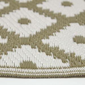Homescapes Outdoor Rug Luxury Waterproof Reversible, Green May Geometric by Homescapes