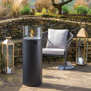 Cosiscoop Pillar Fire Pit Lantern - Black by Pacific Lifestyle