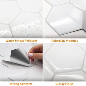 Walplus 3D Glossy Tile Stickers by WALPLUS