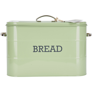 Living Nostalgia Large Metal Bread Bin Green - Green by Living Nostalgia