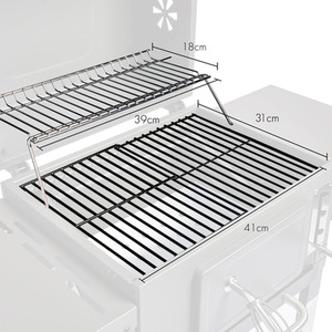 Portable Compact Charcoal BBQ - Grey by VonHaus