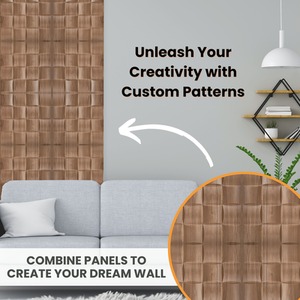 3D Wall Panels (50x50 cm) PVC Cladding Panel in Square Grid Lattice Design by NOVECRAFTO