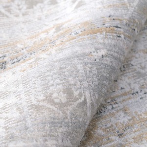 Grey Gold Distressed Aztec Motif Living Area Rug - Greige / 240 x 70cm by The Rug House