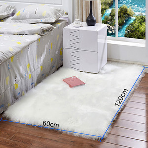 Luxury Soft Rectangle Shaggy Rug - White / 120cm / 5.5cm by Livingandhome