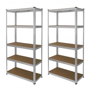 2x Galvanised Racking Units 90 x 40 x 180cm - Silver by Monster Racking