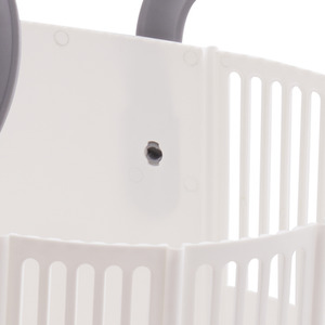 Laundry Basket Foldable Plastic with Handles - Grey by Livingandhome