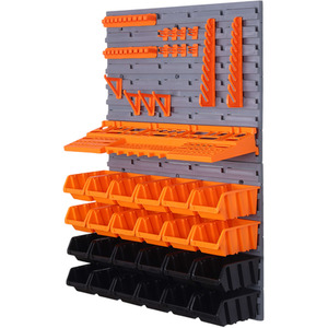 DIY Tool Storage Set with Wall Plates - Black / 45 Piece Set by Groundlevel