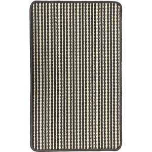 Geo Triangle Washable Mat - Black and White