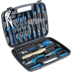 57 Piece Tool Box Case - Black by tectake
