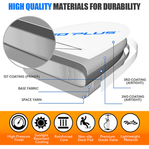 Costway 10ft Inflatable Stand Up Paddle Board-Blue - Blue by Costway