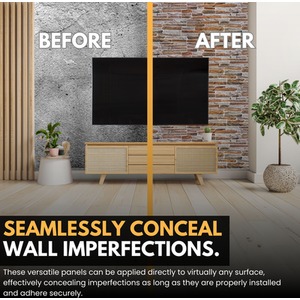 3D Wall Panels (96x48 cm) PVC Cladding Panel Mix Sandstone Effect by NOVECRAFTO