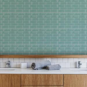 Walplus 3D Glossy Tile Stickers by WALPLUS