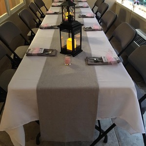 Hessian Table Runners - Sage Green by Trimming Shop