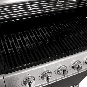 Gas BBQ Grill 7 Burner Black - Black