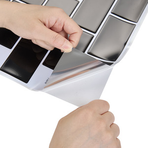 10Pcs Marble Effect Tile Stickers - Black by Livingandhome