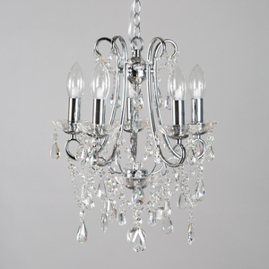 Anya 5 Light Bathroom Small Chandelier - Chrome by Litecraft