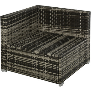 Outsunny 5 Pieces Rattan Sofa Set - Mixed Grey by Outsunny